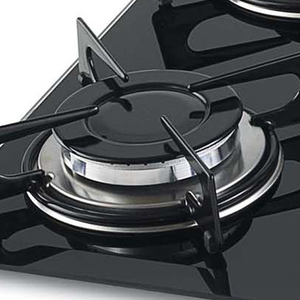 Cooktop Fischer 4 Bocas Vidro Temperado Chama Rápida Preto 1519