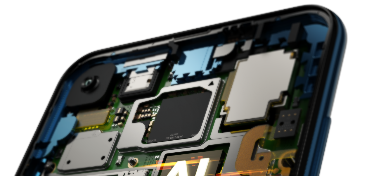 Armazenamento de 128GB e 4GB de RAM motorola one action