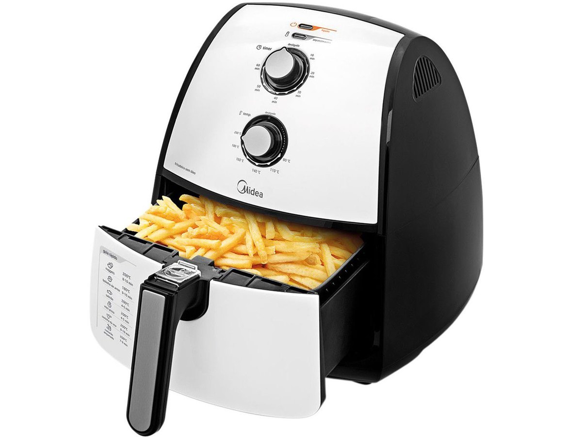 Fritadeira Elétrica MIDEA Air Fryer Sem Óleo 4L FRA42